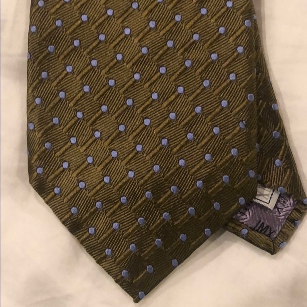 Green with Blue Dots XMI Tie